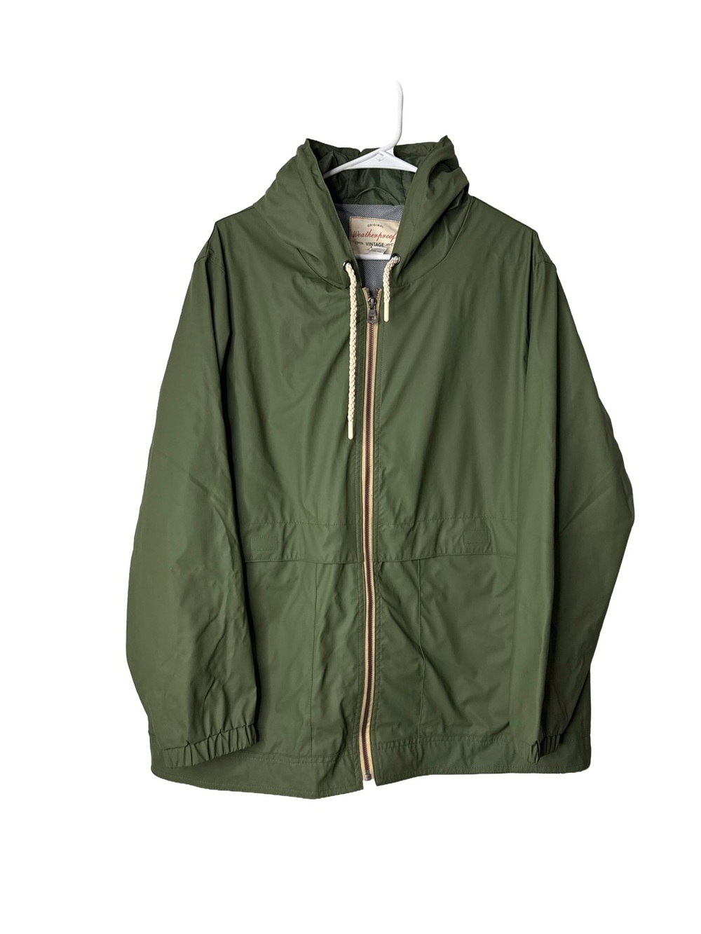 Original WEATHERPROOF Vintage Women’s Rain Slicker Hunter Green Jacket Size XXL